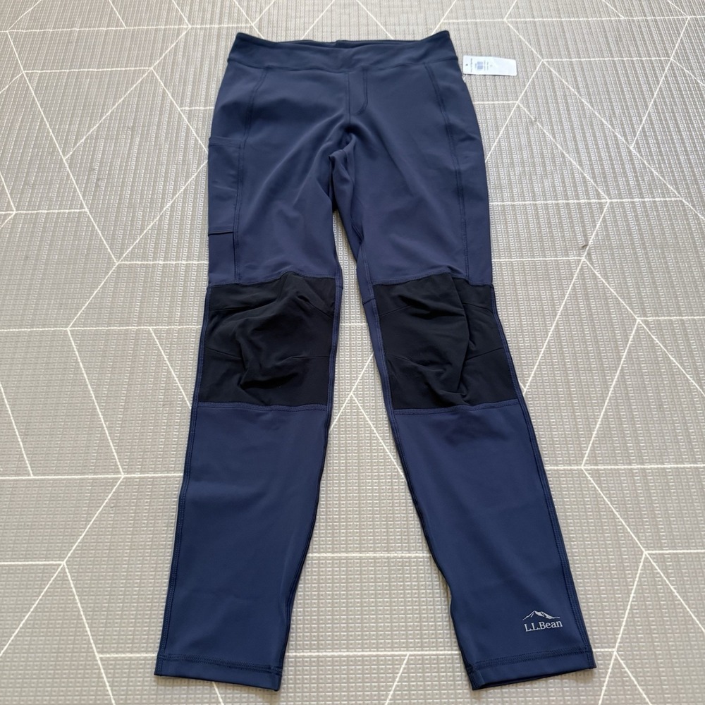 NEW LL Bean Kids Hiking Trail Tights‎ 12 Carbon Navy Outdoors Performance